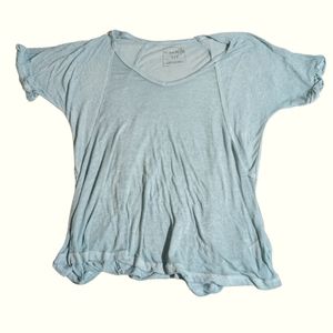 We the Free Free People Boxy Fit Semi Sheer Top Small